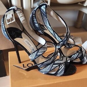 Jimmy Choo Monochrome Strappy Heels